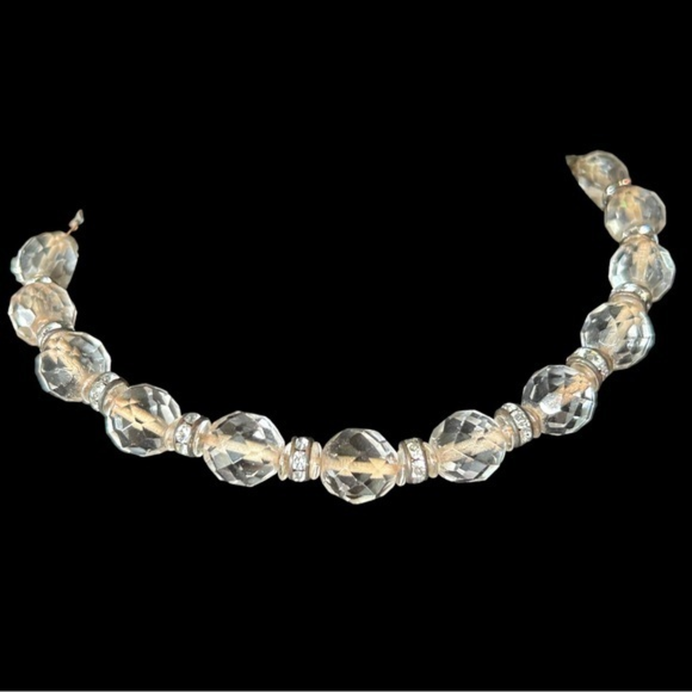 Vintage Crystal And Rhinestone Choker Necklace‎